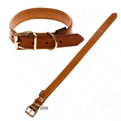 Collar De Cuero Heim Buffalo Coñac Para Perros - Imagen 2