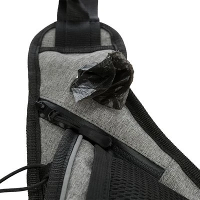 Correa De Jogging Con Cintur贸n Trixie Gris Y Negra Para Perros - Imagen 11