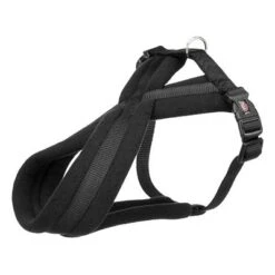 Arnés Acolchado Trixie Premium Touren Negro Para Perros