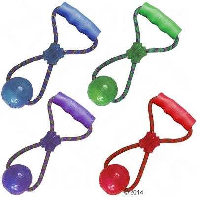 KONG Squeezz Ball Pelota Con Cuerda Para Perros - Imagen 6
