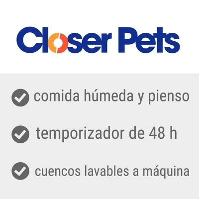 Comedero Automático Doble Closer Pets C200 - Imagen 2
