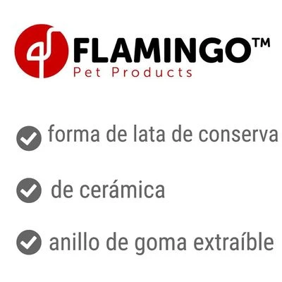 Comedero De Cerámica Gato Auri Flamingo - Imagen 2