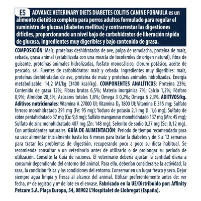 Advance Diabetes Veterinary Diets Pienso Para Perros - Imagen 3